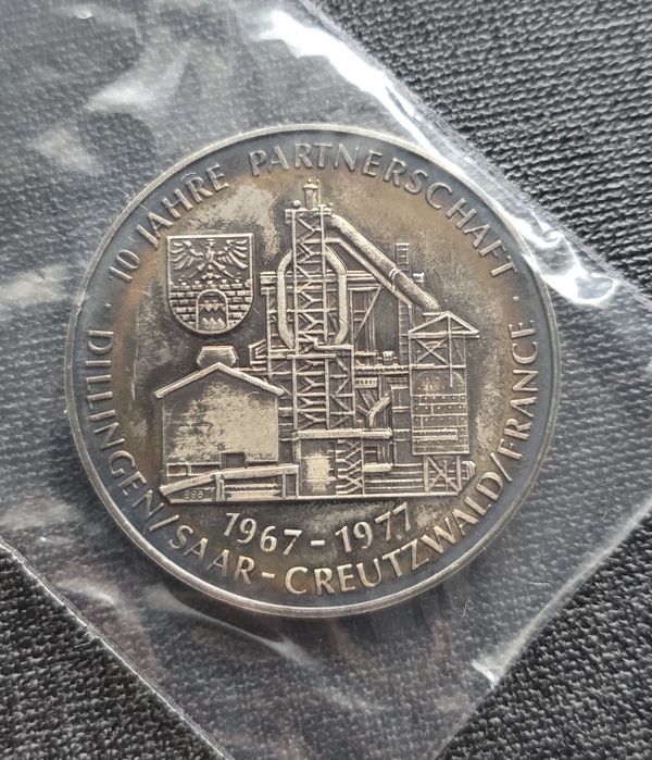 Srebrna moneta medalion pamiątkowy Niemcy 1977