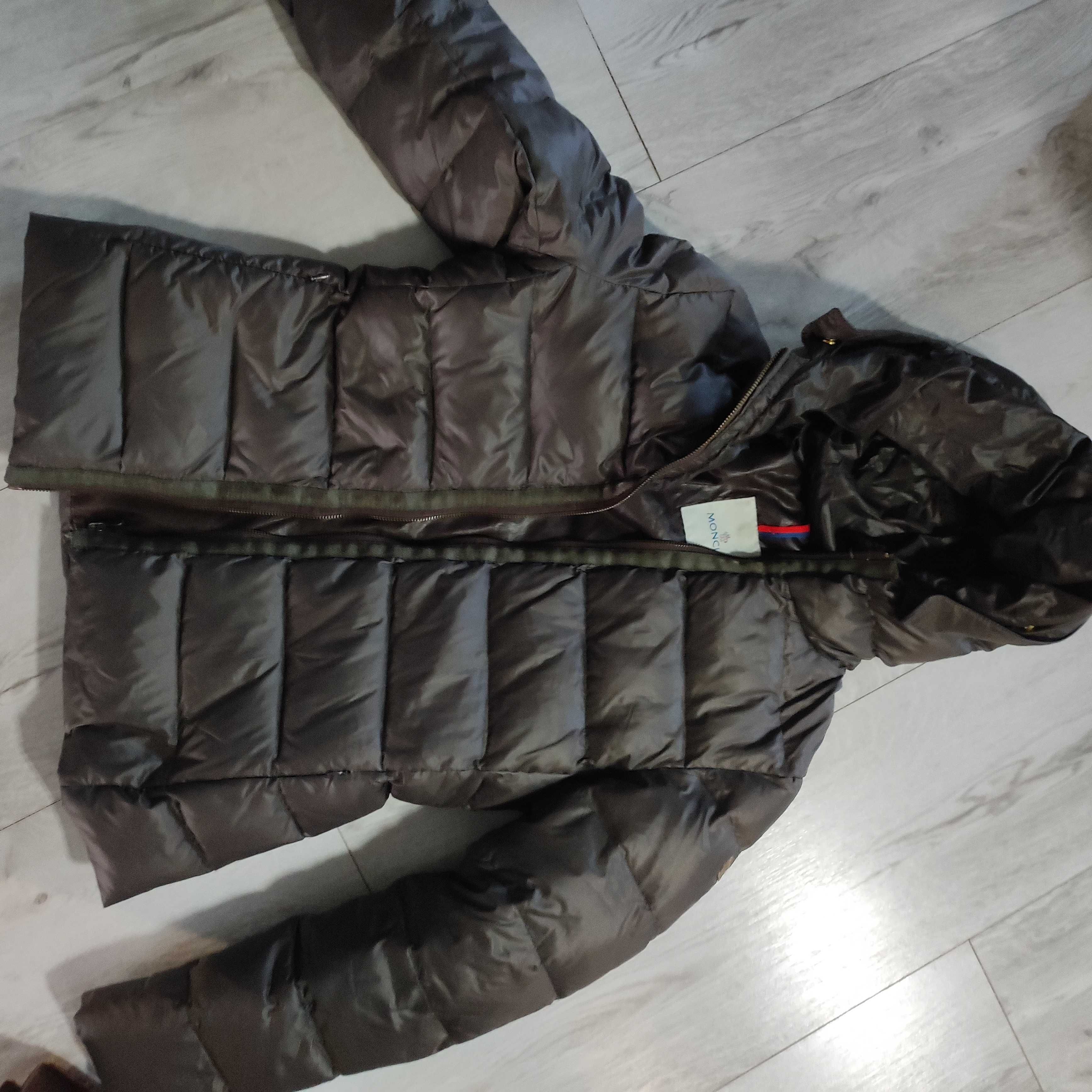 Kurtka puchowa S moncler damska czekoladowa