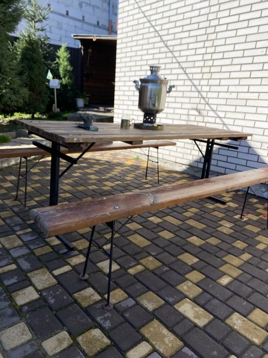 Продам стол + дві лавки