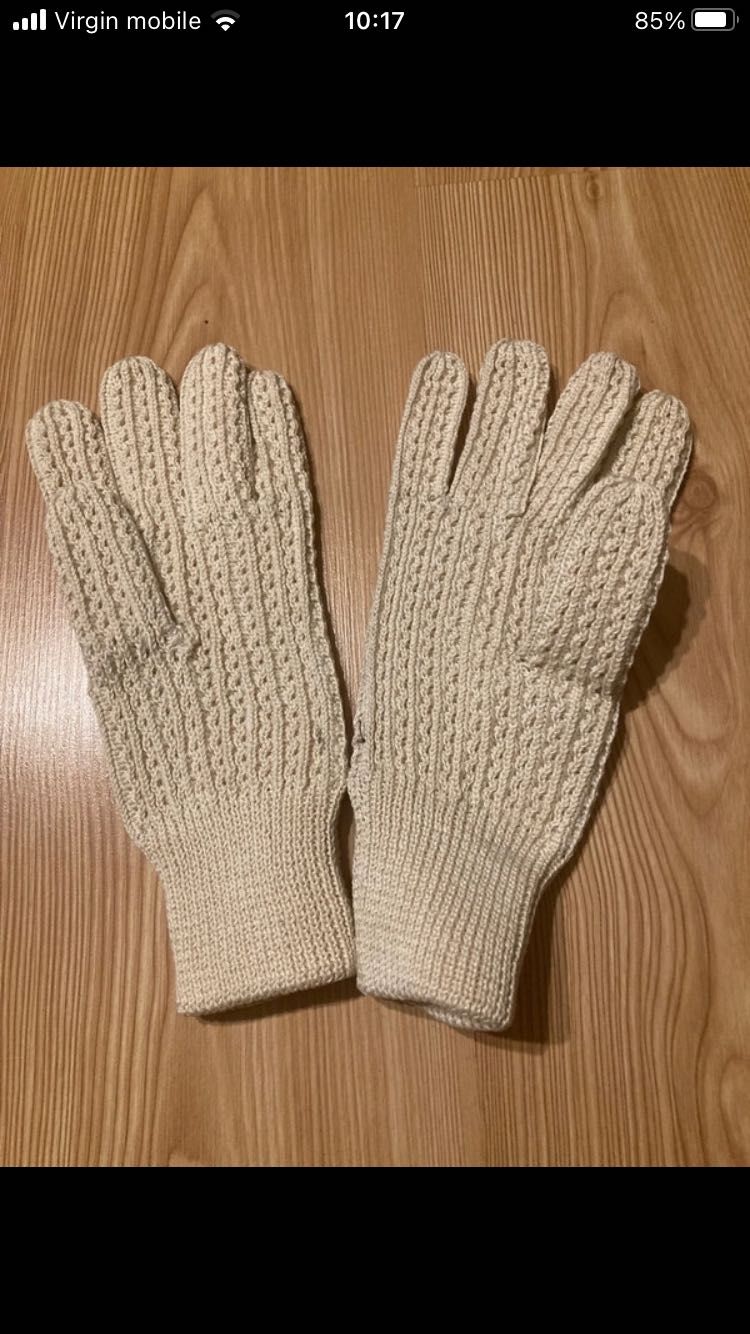 Rękawiczki zimowe 100% bawełna unisex pięciopalczaste rozmiar 10