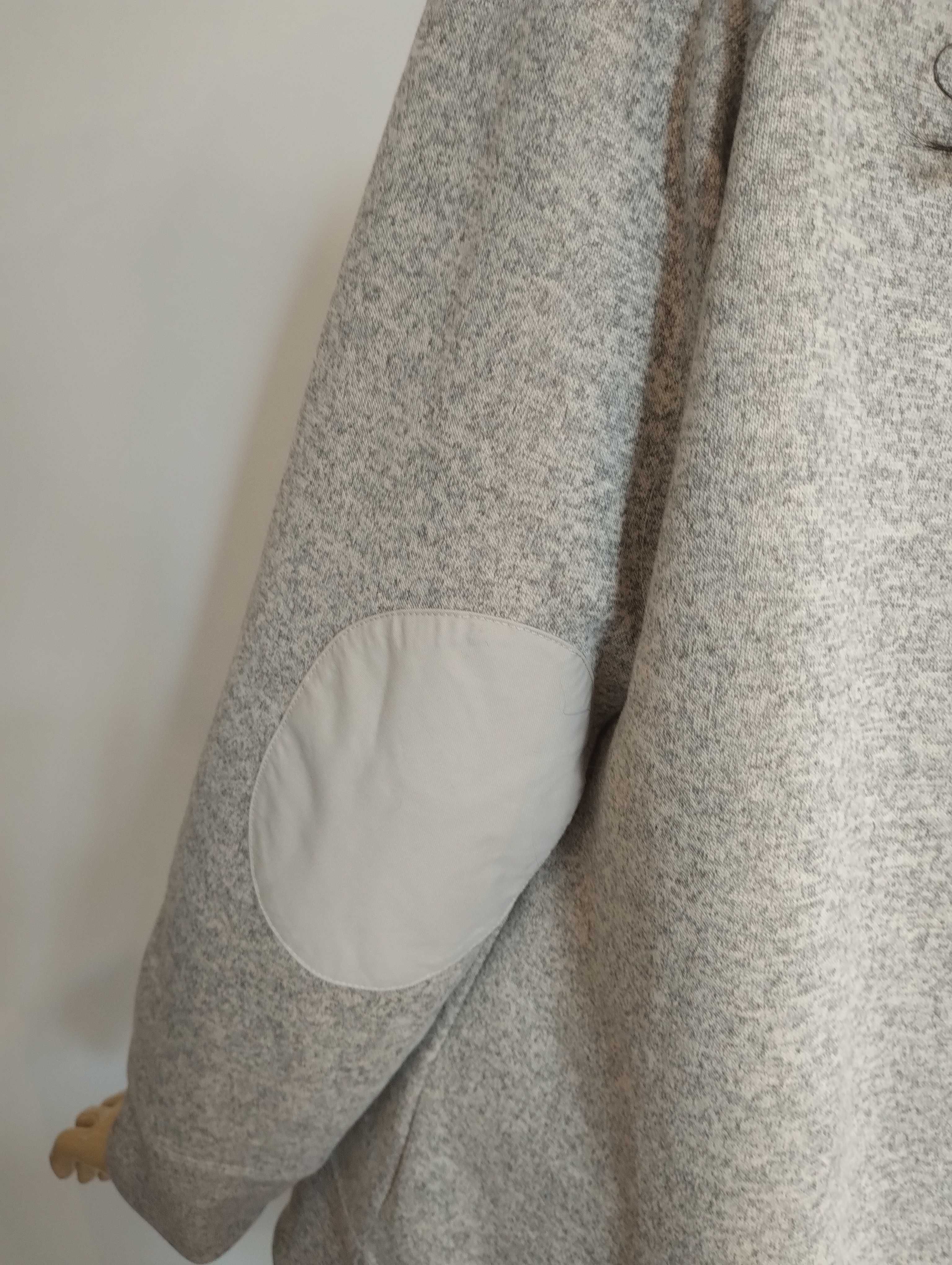 Bluza Quechua r. XL – beżowa, ciepła, z łatami