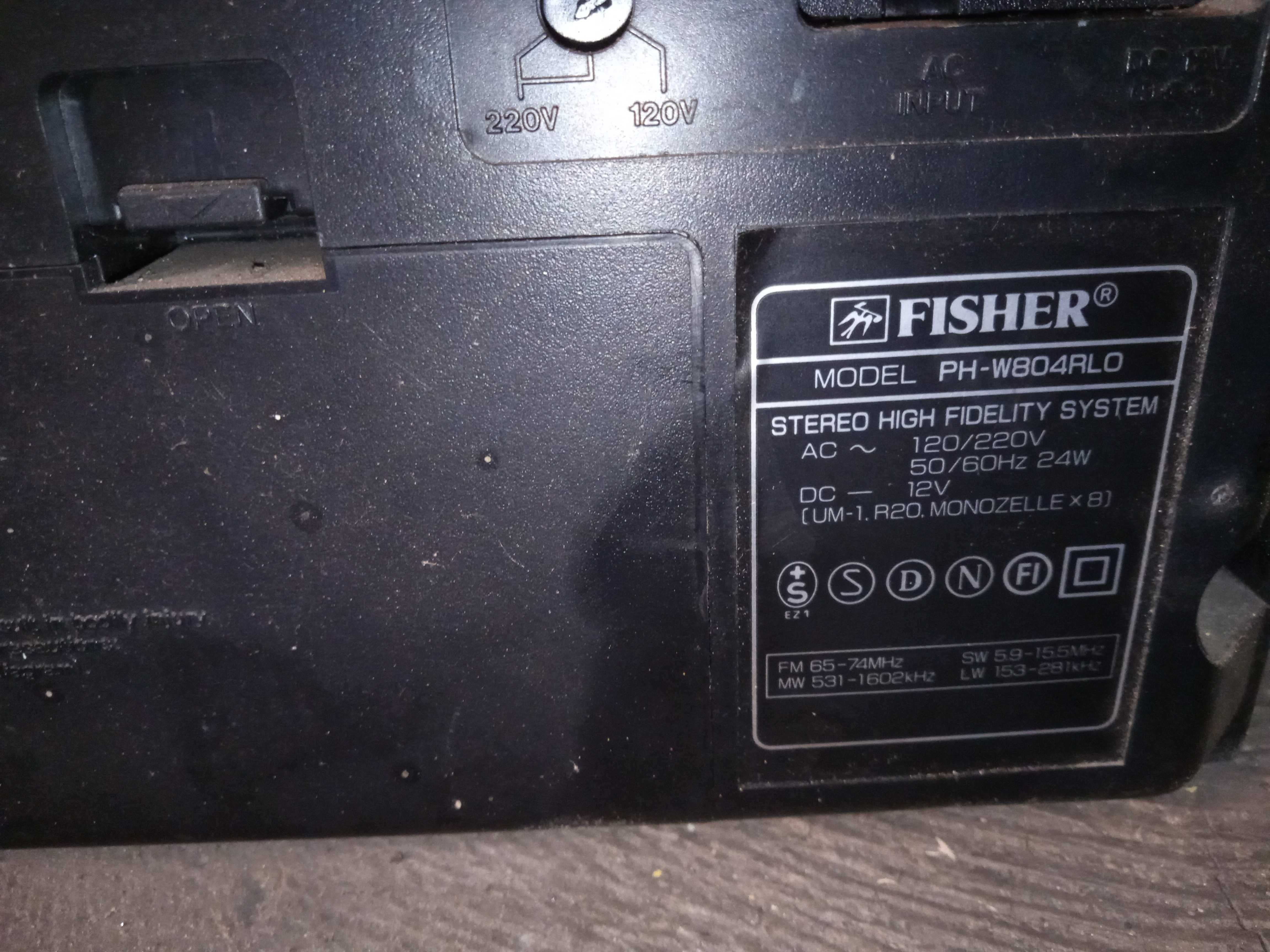 Fisher PH-W804RLO, radiomagnetofon, klasyk, boombox