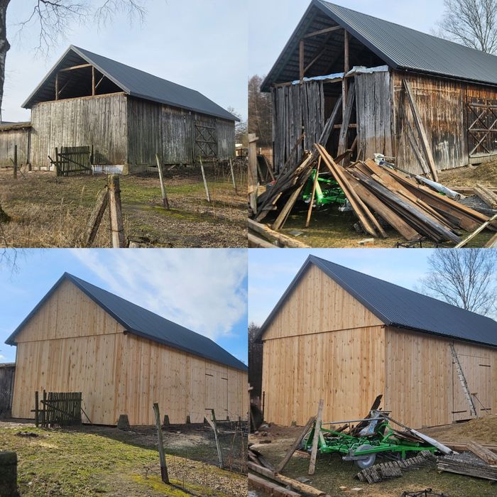 Stara Stodoła, Deski, Belki, Rozbiórka, Wymiana