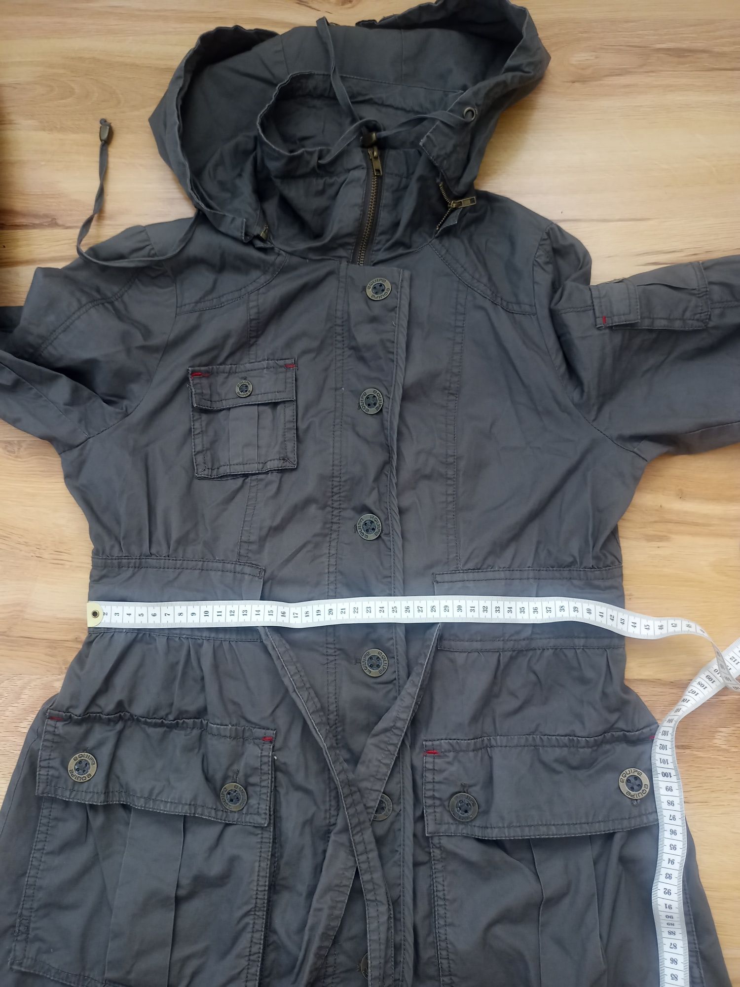 Equipe -Kurtka damska , parka przejściowa , khaki ,rozm 36