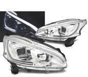 CONJUNTO DE FARÓIS PARA PEUGEOT 208 12-15 TUBE LIGHT CROMADOS