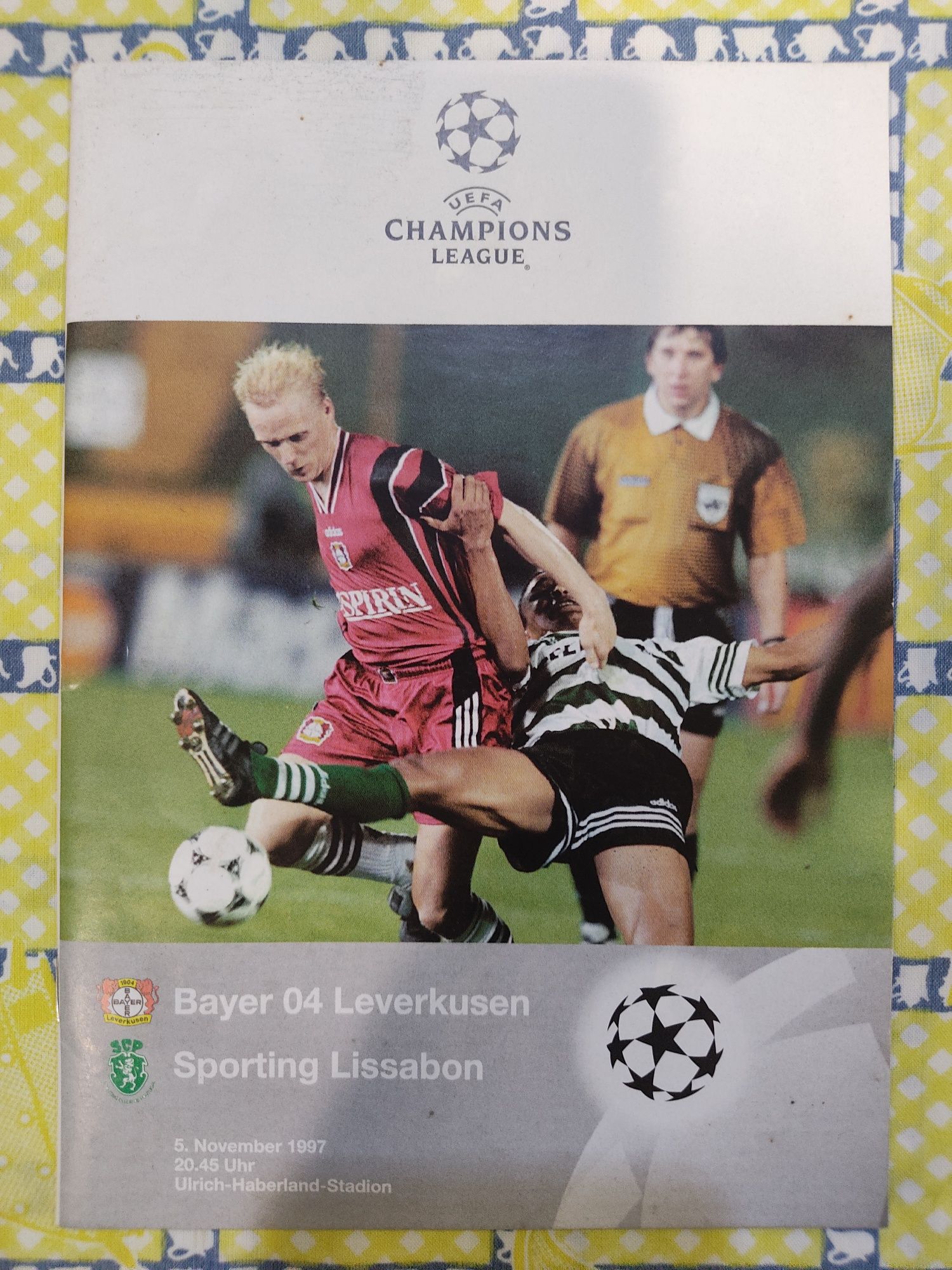 Programa Bayer Leverkusen Sporting liga dos campeões 1997 e 98