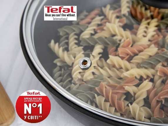 Tefal Glass Lids/новая универсальная крышка для кухонной посуды Ø24 см