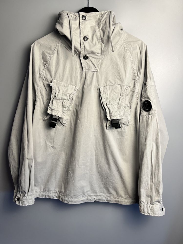 CP Company Grey Pullover Cotton Smock Overshirt - Medium
