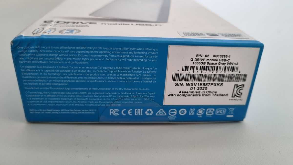 G-Technology Drive Mobile 1TB nowy dysk portable USB-C 0G10265-1