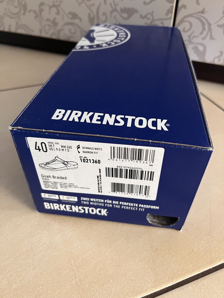 Birkenstock japonki Gizeh rozmiar 40 skóra