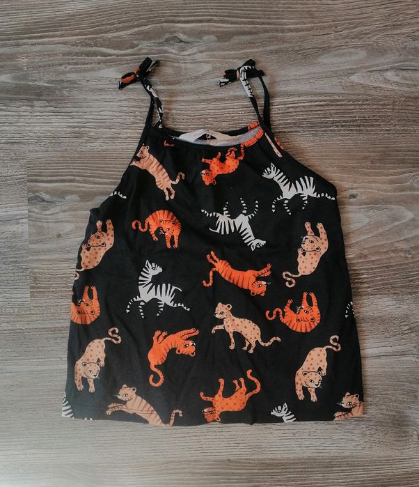 H&m czarny top safari 110/116