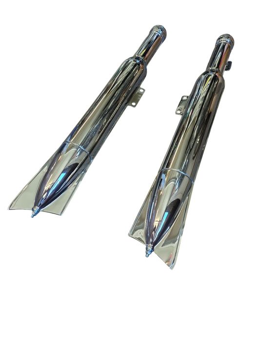 Nowe tłumiki tłumik rybka chrom kpl Jawa 250 353 - 350 354