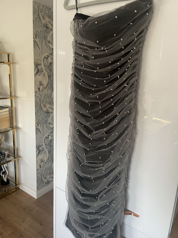 Sukienka tuba wesele elegancka tiul