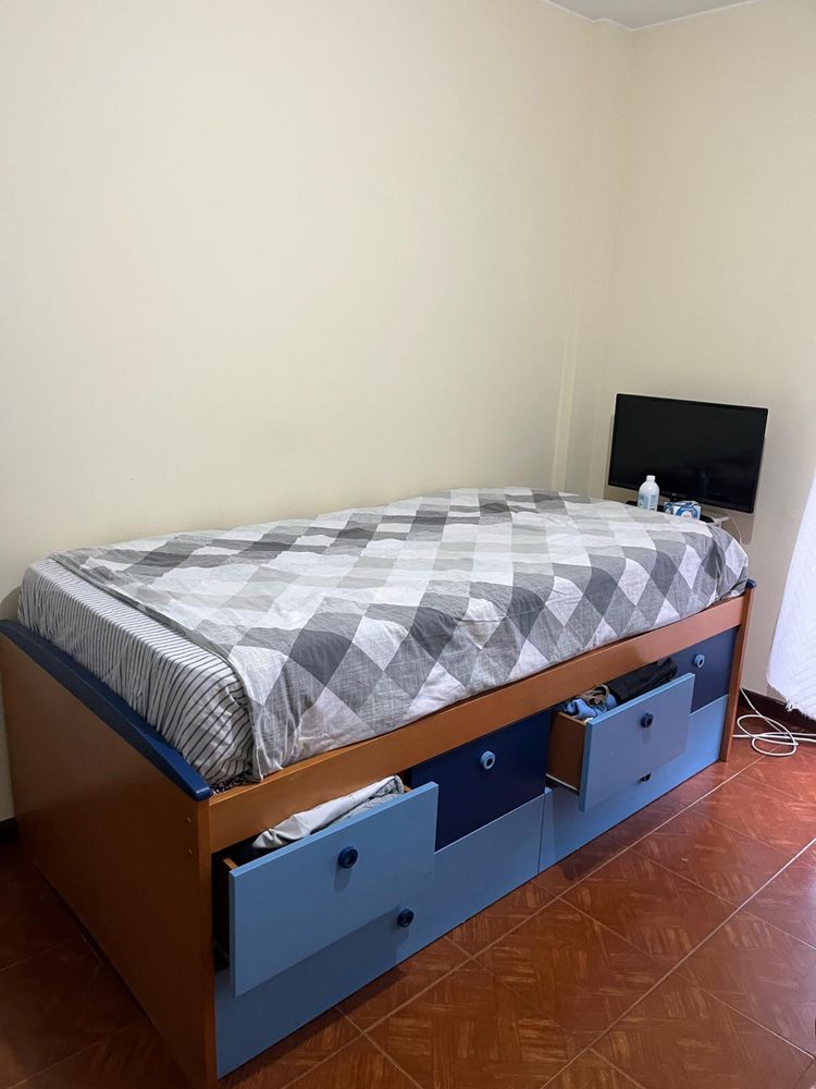 Cama Dupla com arrumacao