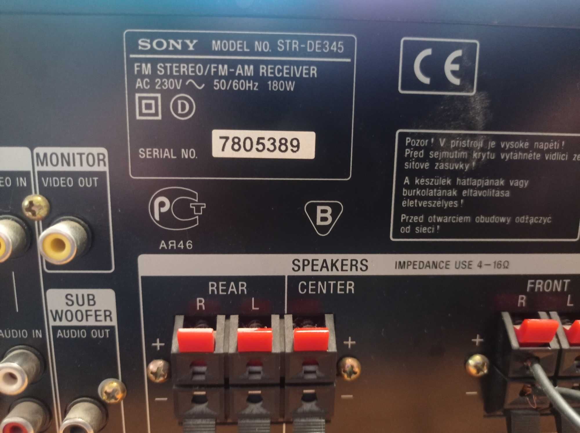 Sony FM Stereo/FM-AM Receiver STR-DE345 2x80 Wat