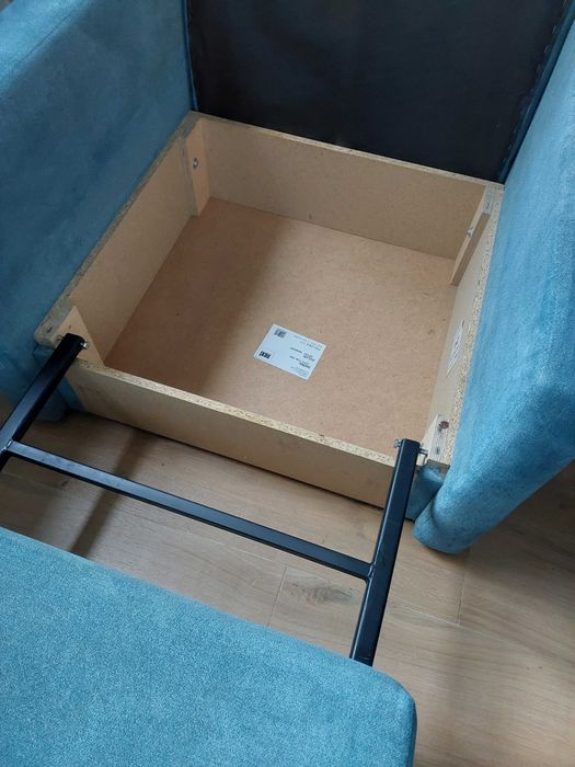 Sofa rozkladana 1 osobowa, niebieska - stan bdb:)