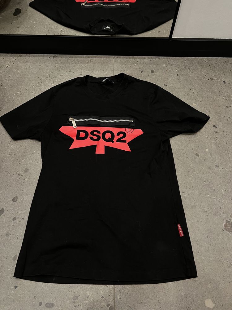 Czarna koszulka męska dsquared2