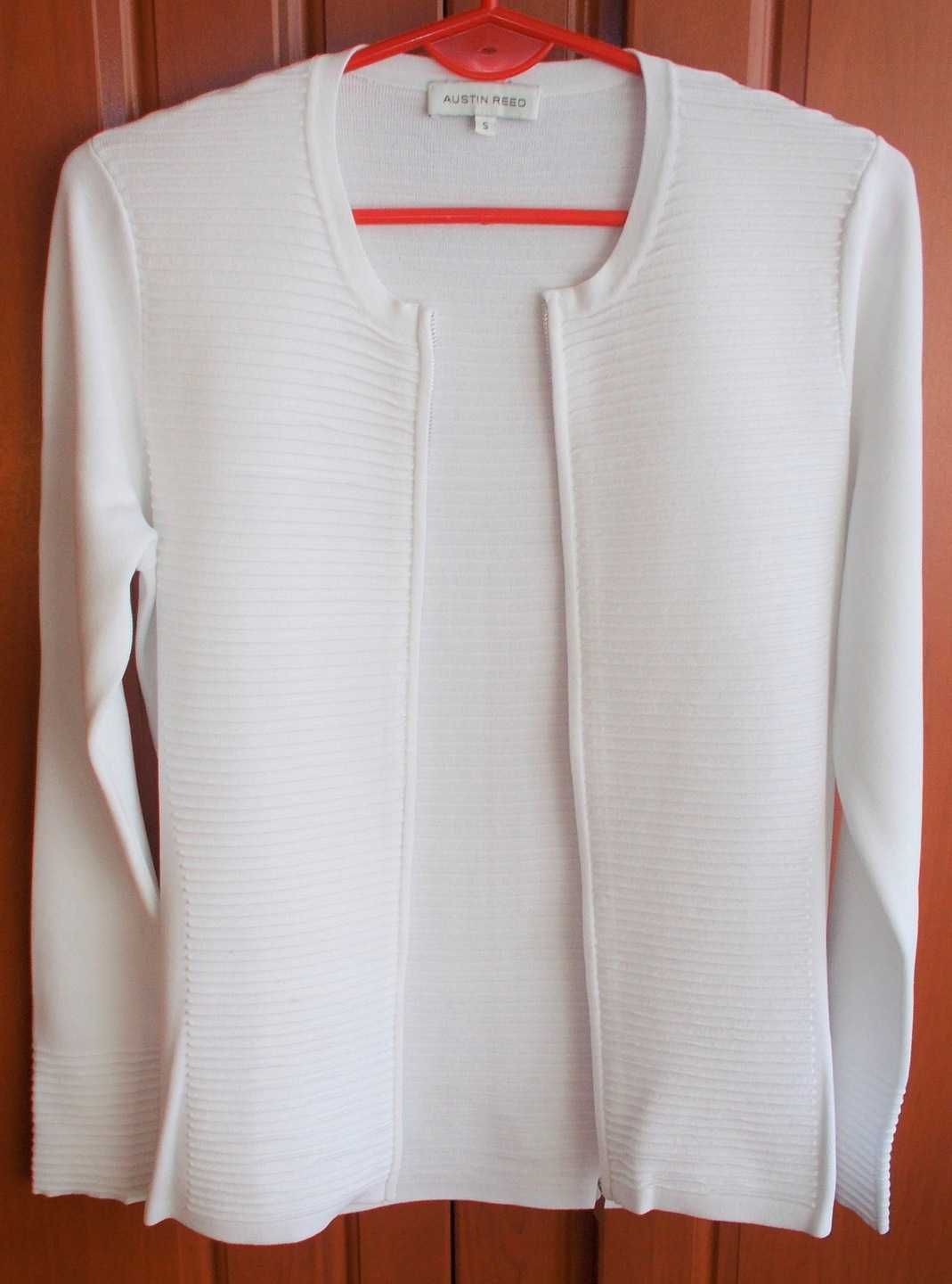 Bluza casual wzór prążek zamek sport style 36 Austin Reed