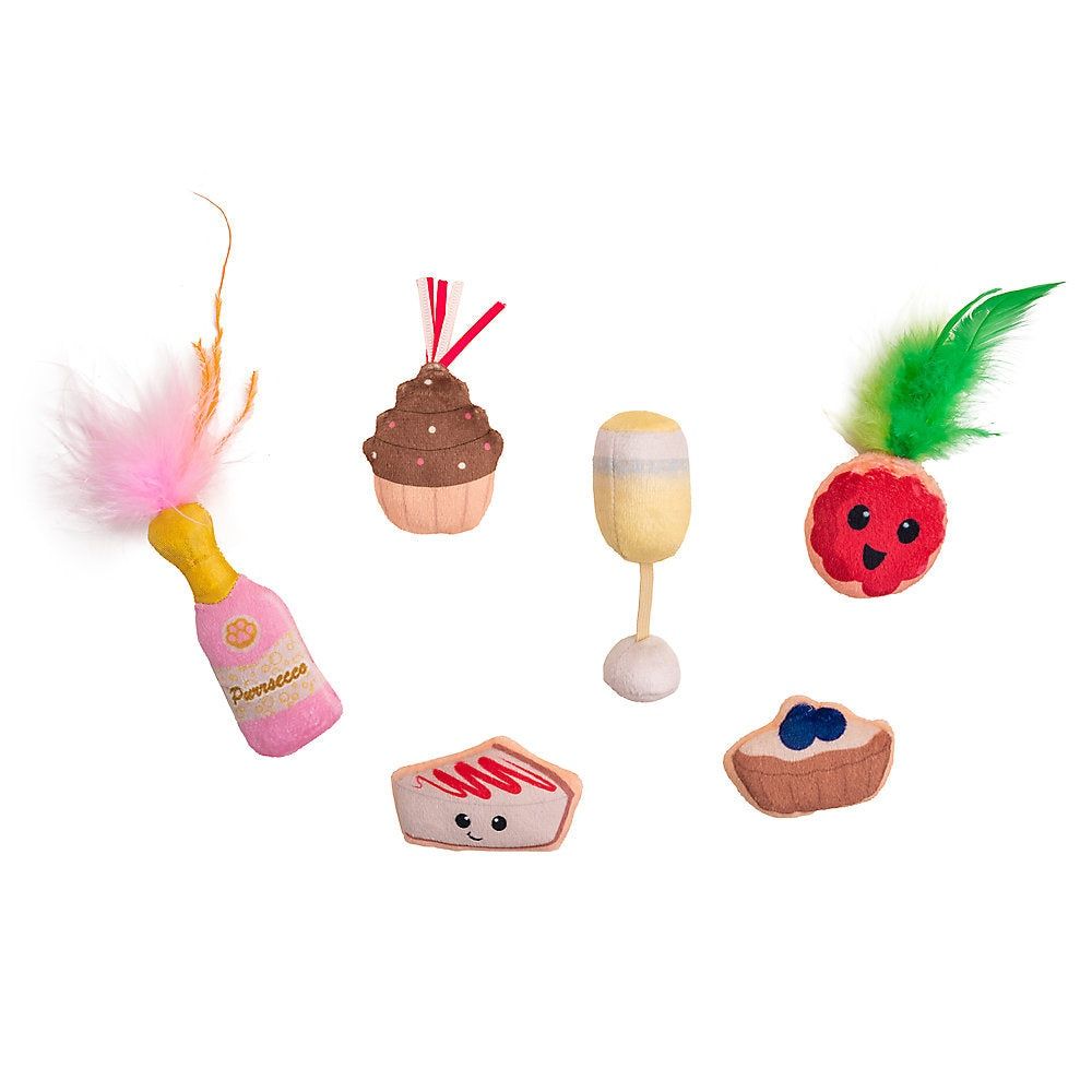 Zestaw 6 zabawek dla kota z kocimiętką PURRSECCO & CUPCAKES z USA