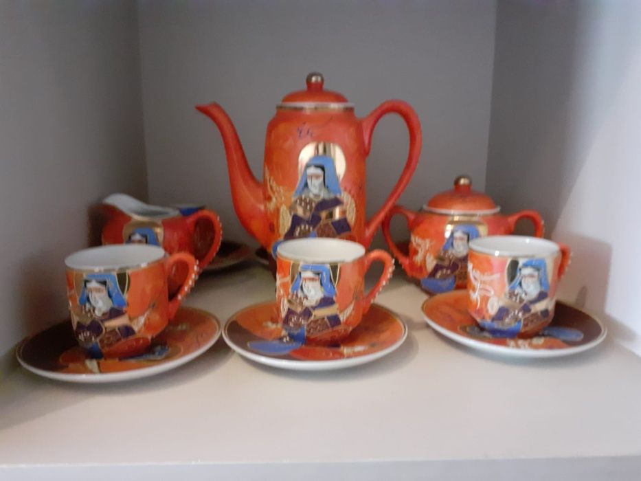 serviço completo de café/chá em porcelana japonesa antiga