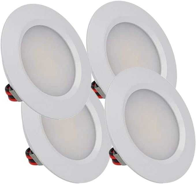 LEDLUX 4 sztuki reflektor LED 3 W DC 12V 24V 50 mm