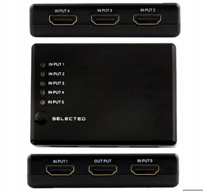 Przełącznik Switch HDMI 5x1 + pilot IR