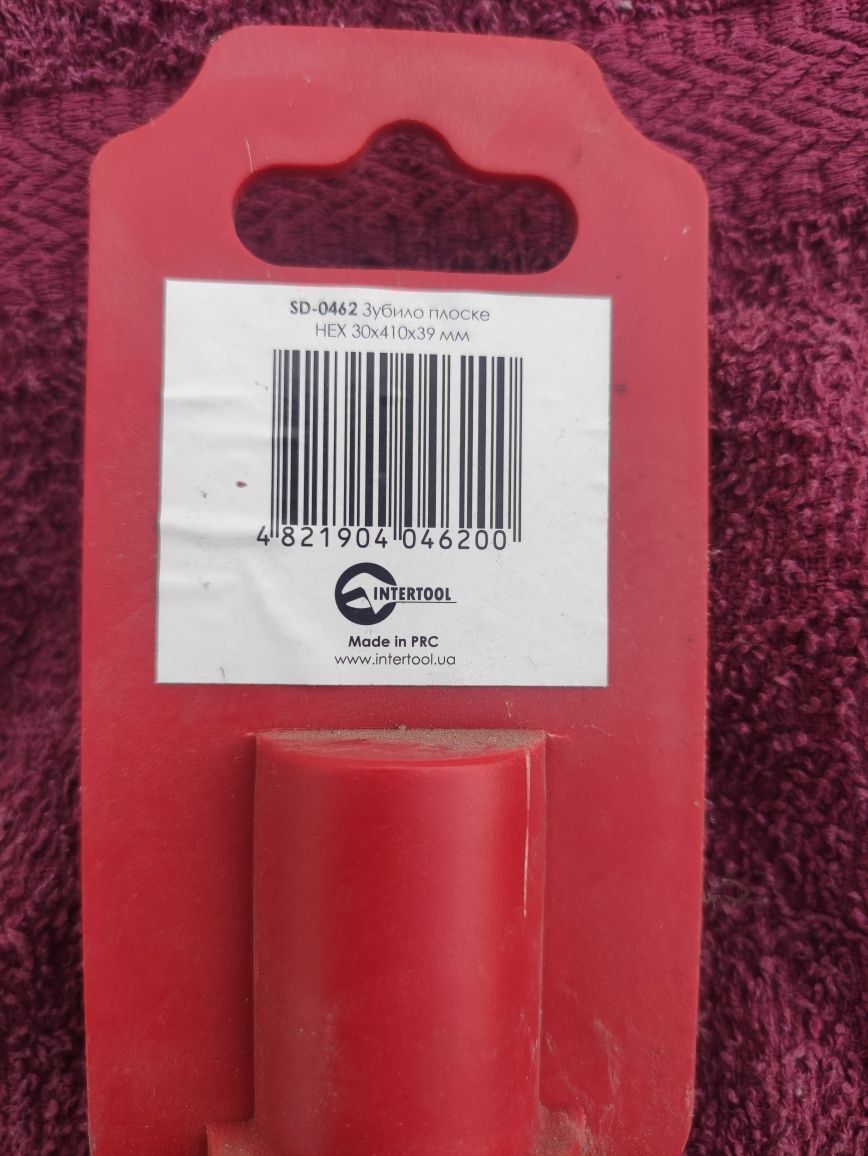 Зубило плоское HEX 30*410*39мм Intertool