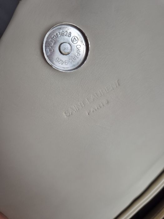 Torebka kremowa pikowana w jodełkę