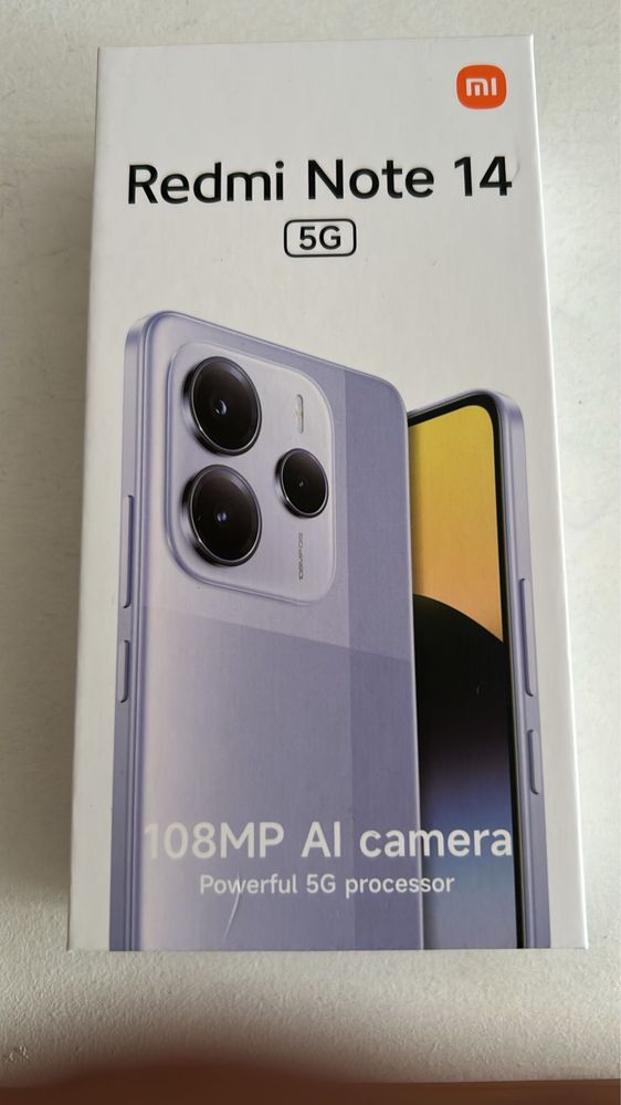 Redmi Note 14 5G, 256GB, Preto, caixa selada