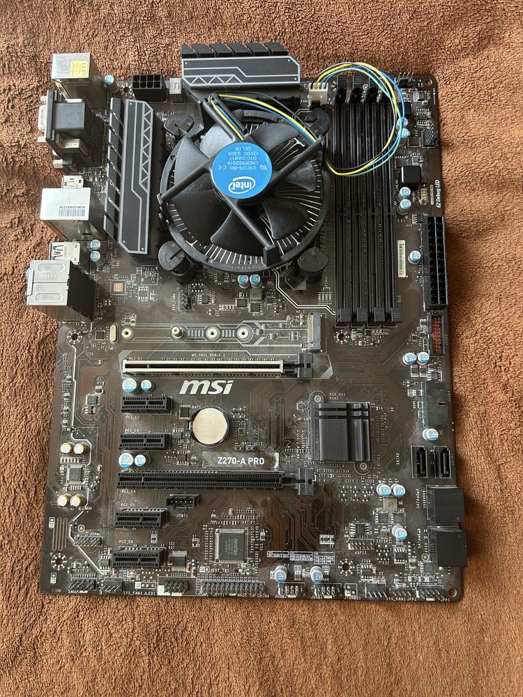 Комплект Материнка MSI z270-A PRO, Процессор Intel Core i5-7500
