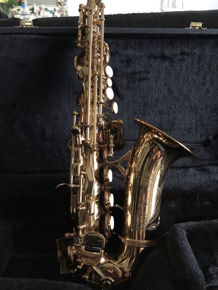 Saxofone soprano curvo Thomann boquilha SELMER S80