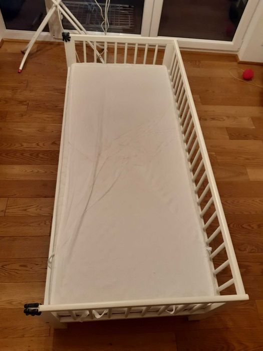 Łóżko dla dziecka 70x160 IKEA Kritter + Materac Dziecięce Transport