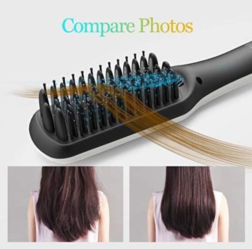 Щітка для вирівнювання волосся електрична ionic hair straight расческа