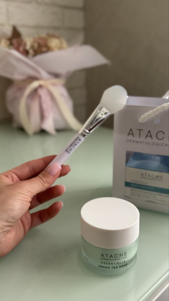 Маска для лица Atache Green Tea против отеков