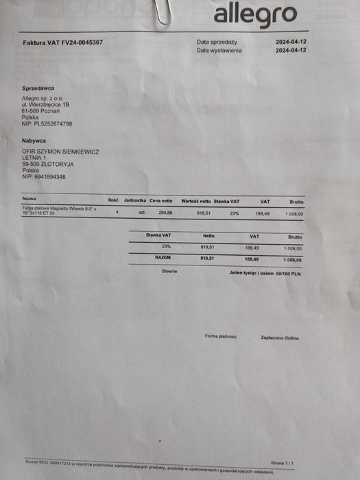 Koła zimowe Renault Trafik nowe felgi 215/65 R 16 C + śruby Gratis !!!