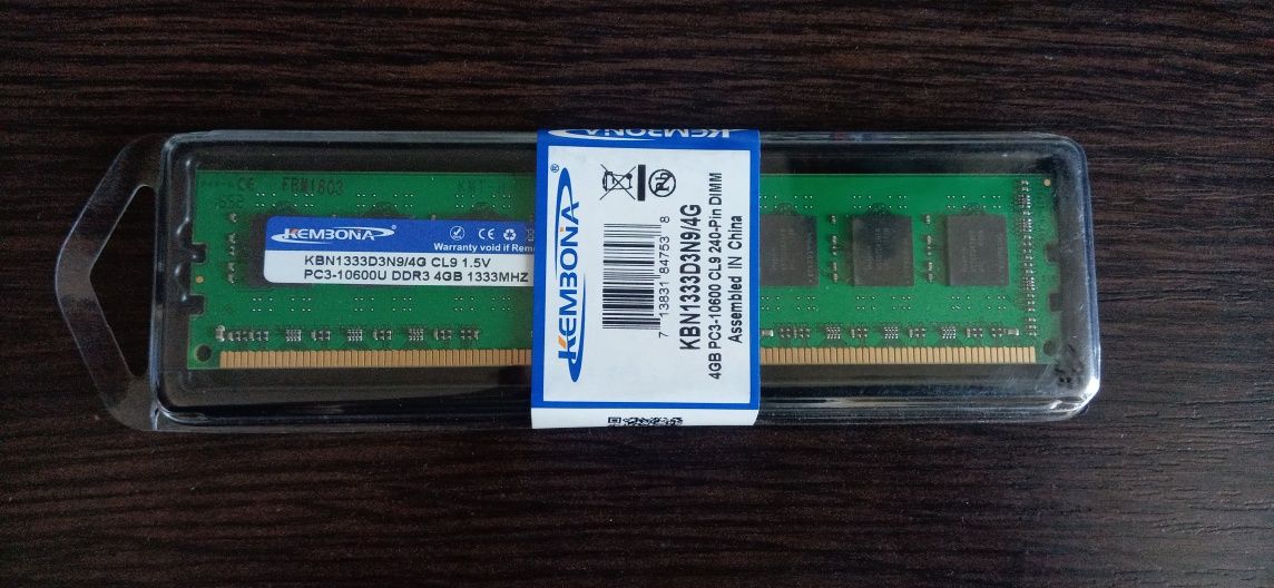 Оперативная память ddr3, 4gb. Новая