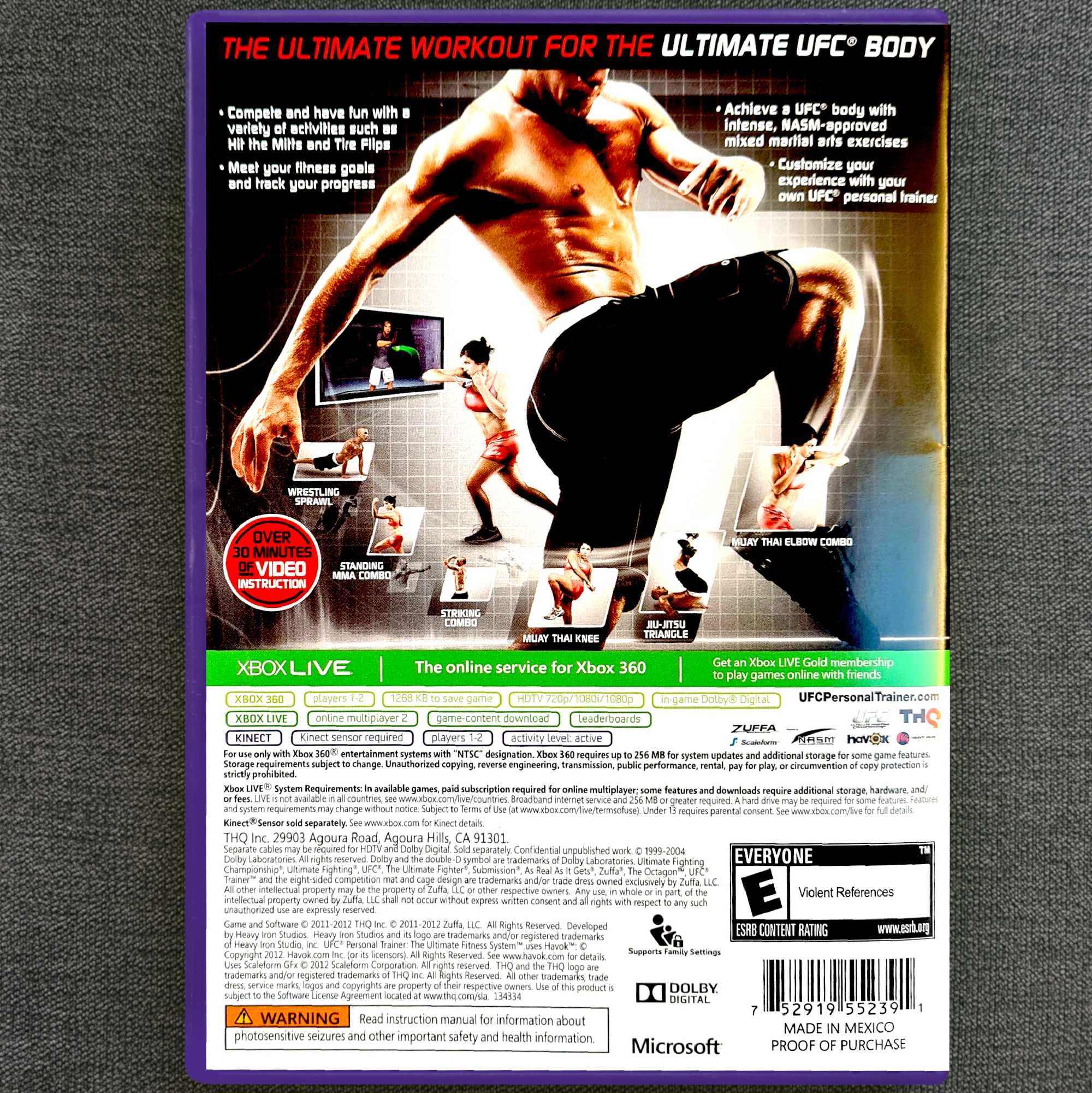 UFC Trainer KINECT Xbox 360 Trening Fitness