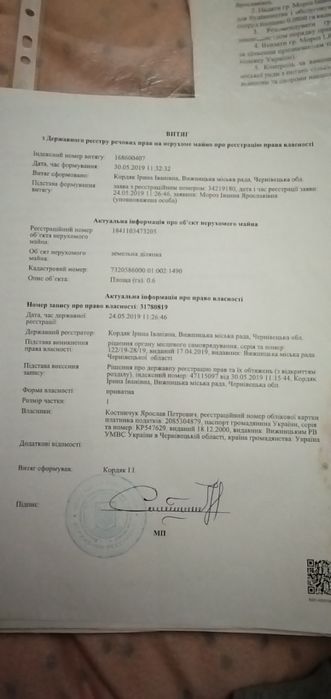Продається земельна ділянка та план під забудову загальна площа 1-га