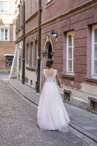suknia ślubna 183cm+4cm na wysoką osobę