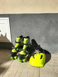 Patins 4 rodas c/capacete