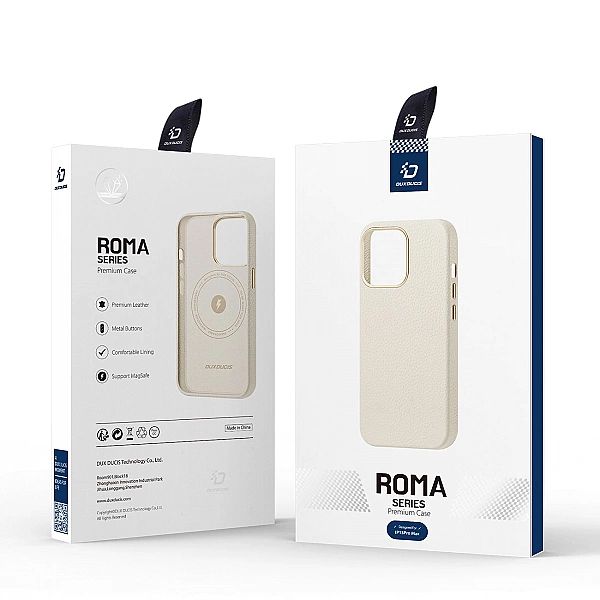 Dux Ducis Roma skórzane etui do iPhone 13 Pro Max elegancki pokrowiec