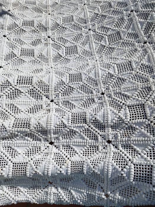 Colcha feita à mão em crochet