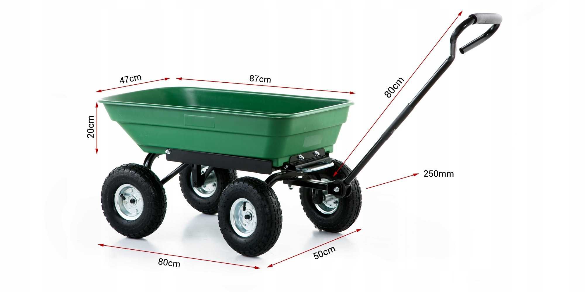 NOWOŚĆ Wózek ogrodowy transportowy wywrotka taczka 350kg