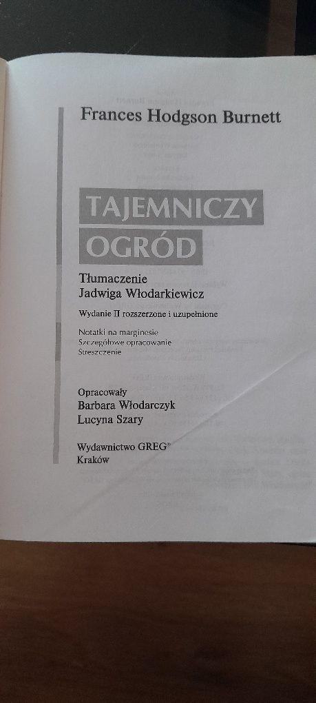 Tajemniczy ogród. Frances H.Burnett