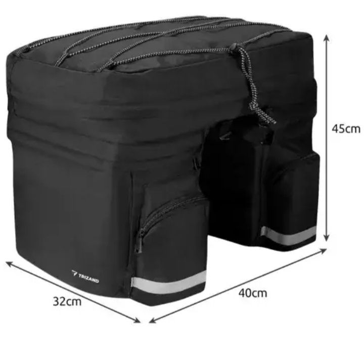 Містка сумка для велосипеда на багажник Trizand 23798 60 L Велобаул Ве