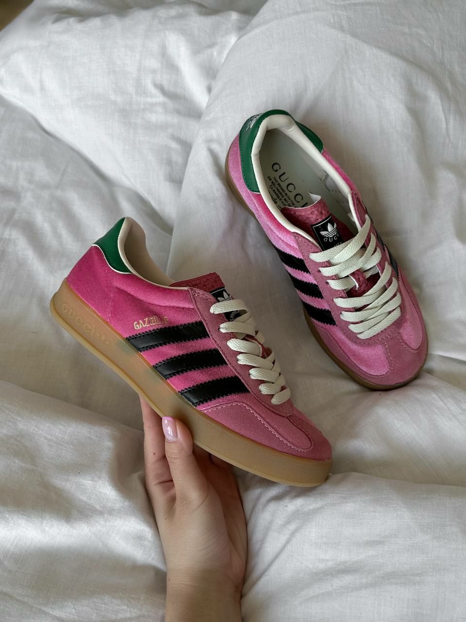 Adidas Gazelle x Gucci Pink Green