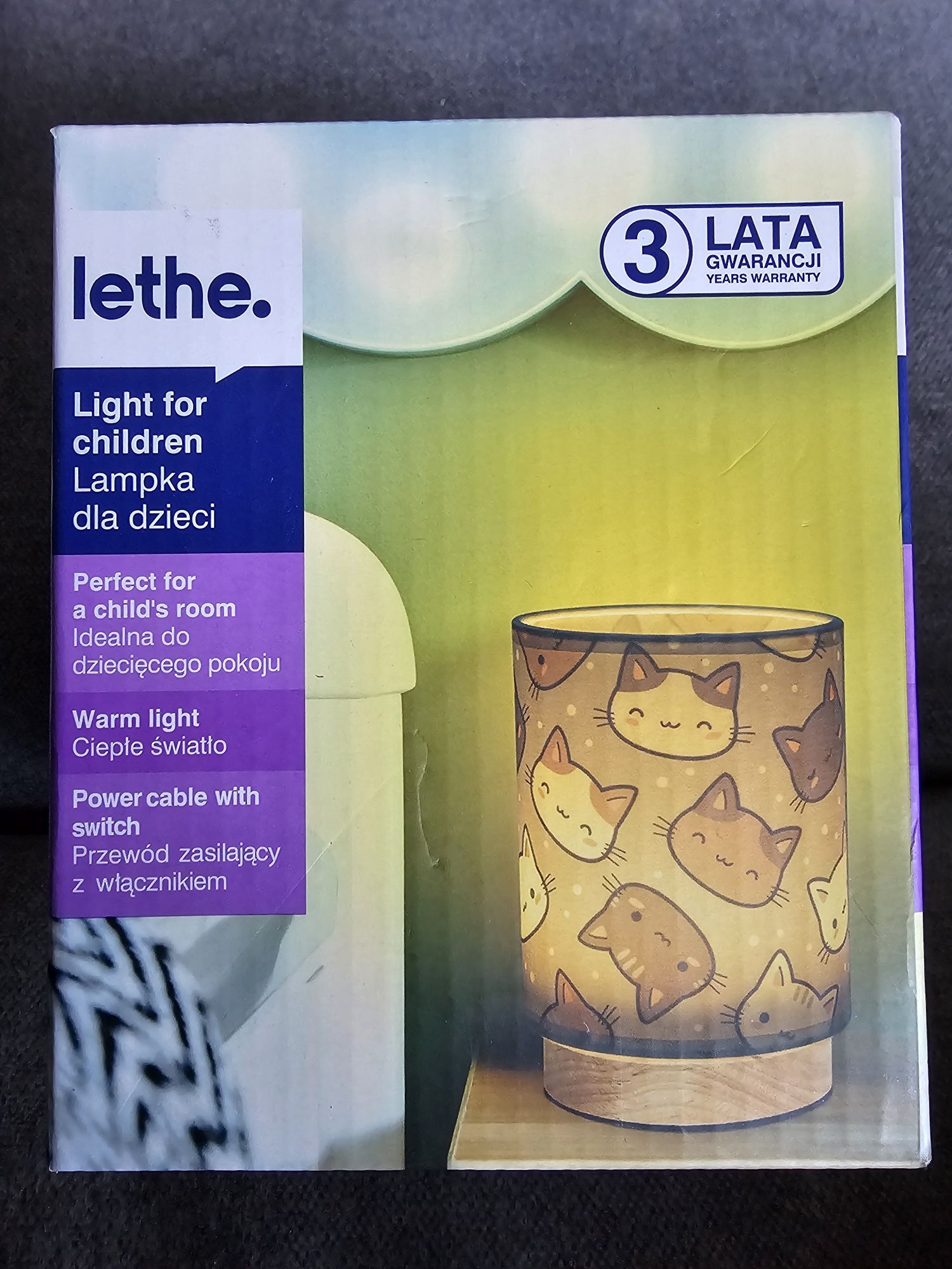 Lampka nocna z motywem kota