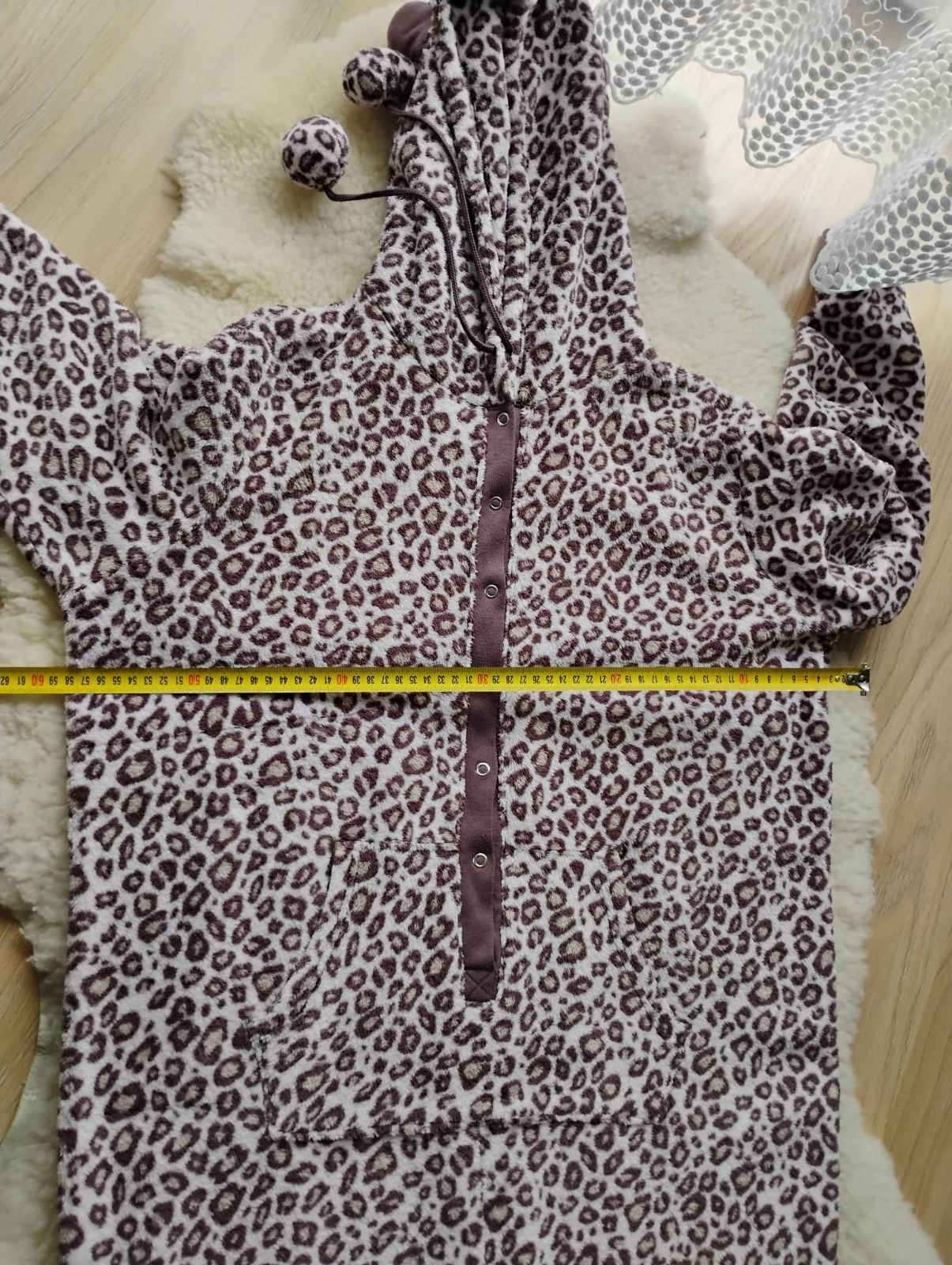 Kombinezon w centki z kapturem i uszami Sleep lounge r. 40 44