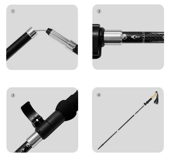Трекінгові палиці складані Necasil Carbon