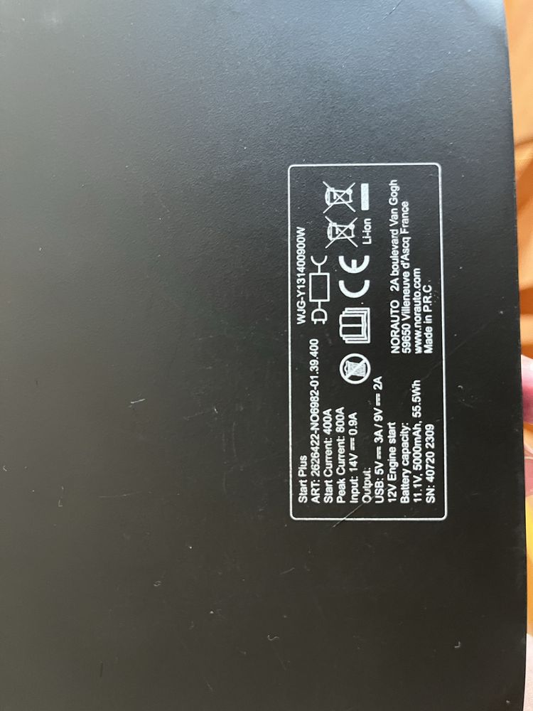 Booster Start Plus 12V NORAUTO - 15 000 mAh / 800A
